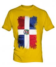 Dominican Republic Grunge Flag Mens T-Shirt