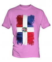 Dominican Republic Grunge Flag Mens T-Shirt