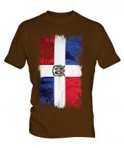 Dominican Republic Grunge Flag Mens T-Shirt