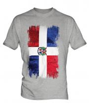 Dominican Republic Grunge Flag Mens T-Shirt