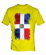 Dominican Republic Grunge Flag Mens T-Shirt