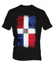 Dominican Republic Grunge Flag Mens T-Shirt