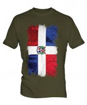 Dominican Republic Grunge Flag Mens T-Shirt