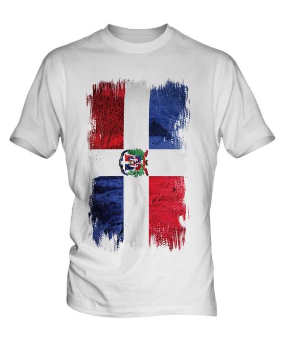 Dominican Republic Grunge Flag Mens T-Shirt