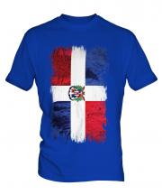 Dominican Republic Grunge Flag Mens T-Shirt