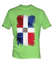 Dominican Republic Grunge Flag Mens T-Shirt