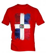 Dominican Republic Grunge Flag Mens T-Shirt