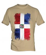Dominican Republic Grunge Flag Mens T-Shirt