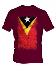 East Timor Grunge Flag Mens T-Shirt