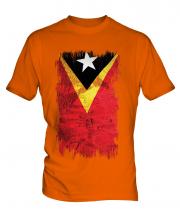 East Timor Grunge Flag Mens T-Shirt