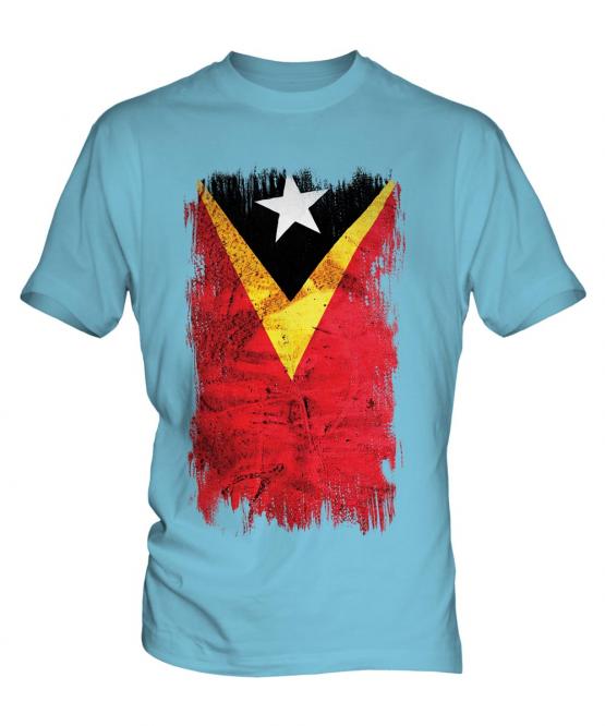 East Timor Grunge Flag Mens T-Shirt
