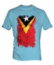 East Timor Grunge Flag Mens T-Shirt