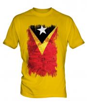 East Timor Grunge Flag Mens T-Shirt