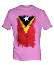 East Timor Grunge Flag Mens T-Shirt