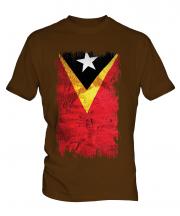East Timor Grunge Flag Mens T-Shirt