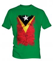 East Timor Grunge Flag Mens T-Shirt