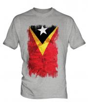 East Timor Grunge Flag Mens T-Shirt