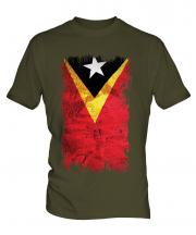 East Timor Grunge Flag Mens T-Shirt