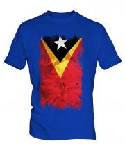East Timor Grunge Flag Mens T-Shirt