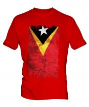 East Timor Grunge Flag Mens T-Shirt