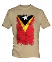East Timor Grunge Flag Mens T-Shirt