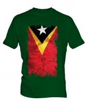 East Timor Grunge Flag Mens T-Shirt