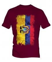 Ecuador Grunge Flag Mens T-Shirt