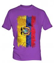 Ecuador Grunge Flag Mens T-Shirt