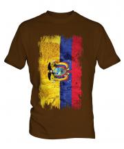 Ecuador Grunge Flag Mens T-Shirt