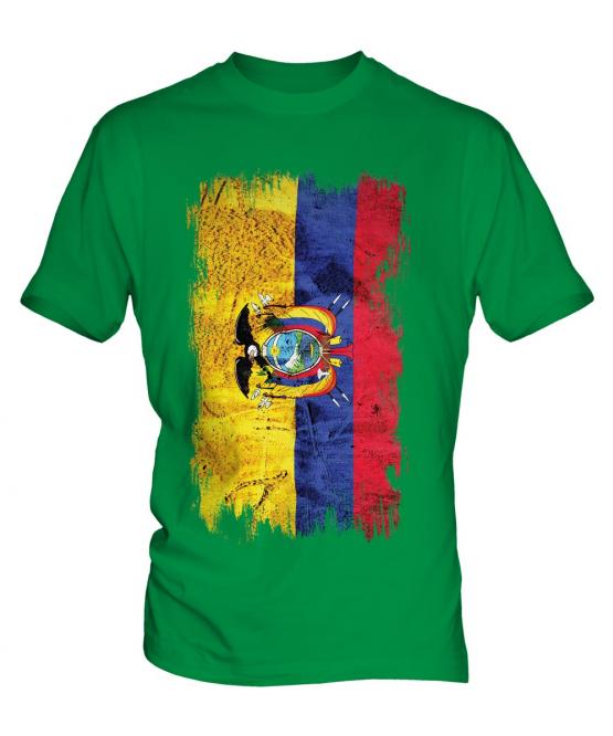 Ecuador Grunge Flag Mens T-Shirt