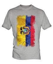 Ecuador Grunge Flag Mens T-Shirt