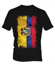 Ecuador Grunge Flag Mens T-Shirt