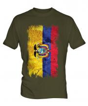Ecuador Grunge Flag Mens T-Shirt