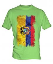 Ecuador Grunge Flag Mens T-Shirt