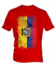 Ecuador Grunge Flag Mens T-Shirt