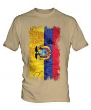 Ecuador Grunge Flag Mens T-Shirt