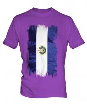 El Salvador Grunge Flag Mens T-Shirt