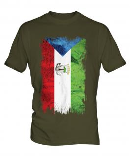 Equatorial Guinea Grunge Flag Mens T-Shirt