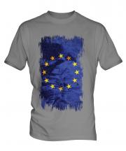 European Union Grunge Flag Mens T-Shirt