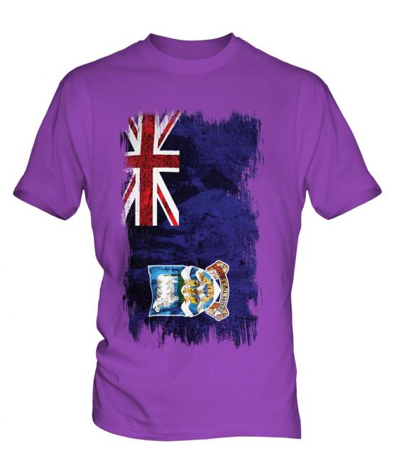 Falkland Islands Grunge Flag Mens T-Shirt