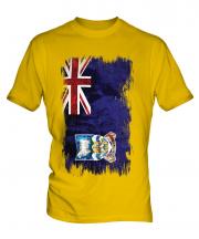 Falkland Islands Grunge Flag Mens T-Shirt