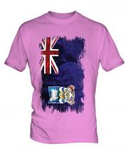 Falkland Islands Grunge Flag Mens T-Shirt