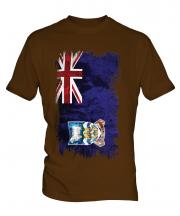 Falkland Islands Grunge Flag Mens T-Shirt