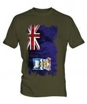 Falkland Islands Grunge Flag Mens T-Shirt