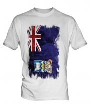Falkland Islands Grunge Flag Mens T-Shirt