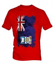 Falkland Islands Grunge Flag Mens T-Shirt