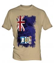 Falkland Islands Grunge Flag Mens T-Shirt