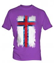 Faroe Islands Grunge Flag Mens T-Shirt