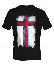Faroe Islands Grunge Flag Mens T-Shirt