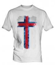 Faroe Islands Grunge Flag Mens T-Shirt